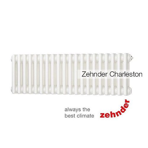 Радиатор Zehnder Charleston 3030/8 секций, нижнее подключение, цвет RAL 9016